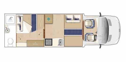 Burford - Fixed Bed Ensuite The Burford offers aspirational decadence for the discerning owner looking for the space and comfort normally associated with a tag axle Motorhome but crucially on an