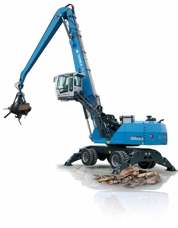 MHL36 E MATERIAL HANDLER Specifications Standard Machine Weight Engine Output Reach Features 1,5 lbs 46 t 255 hp 19 kw Up to 59 ft 18 m Fuel saving ECO & ECO+ operating modes enhance flexibility