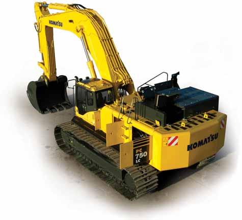 HYDRAULIC EXCAVATOR PC750-7 MAINTENANCE FEATURES Easy maintenance Komatsu designed the PC750-7 for easy