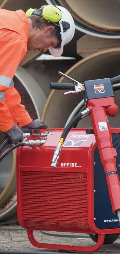 rotations. The investment in a HYCON HRD20 rock drill and a HYCON powerpack is therefore the best investment on the market.