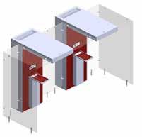 The 2SP160 series: Double-unit smoke cabins As double-unit smoke cabins the 2SP160 series can be efficiently fit into most interiours when the demand is higher than for a single-unit.