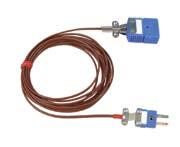 Sensor extension cords for use with all J-Kem thermocouple probes. Cords match color of probe type, blue, black, yellow or white. Available in either 10- or 20-foot coiled or straight styles.