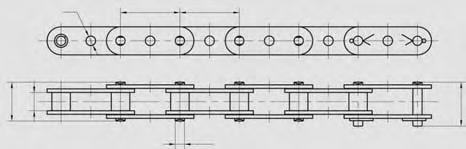 Double Pitch Conveyor Chain Attachments G ATTACHMENT 3 d3 P P L b1 Lc d2 Dimension in mm Chain No.