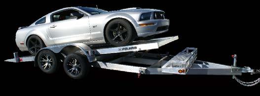 O P E N C A R G O [ CAR HAULER TILT ] All-Aluminum Construction Front 18" of Deck Stationary 16" O/C Crossmembers 7-Way Round Power Connection 2"x6" Subframe Tubing (Outer & Tongue) Recessed Rubber