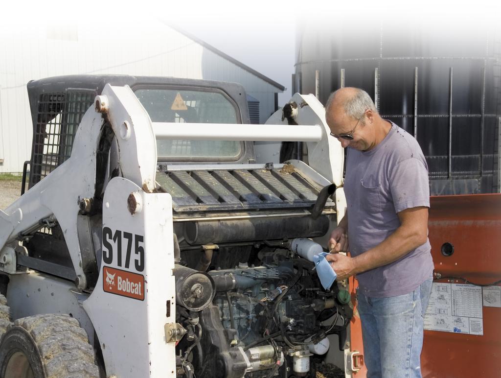 Taking Samples Regular sampling and testing through the Bobcat Fluid Analysis Program monitors trends in test data over an extended period of time which provides the information you need to