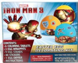 Ironman 3 / TMNT Egg Dye Kits GS Item#: