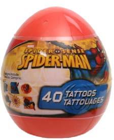 Spiderman Tattoos Eggs PDQ GS Item#: