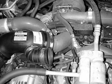 a) When installing the Cold Air Intake System, DO NOT completely tighten the hose clamps or
