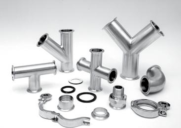 Clamp Fittings Top Line precision crafted clamp fittings provide fast, sanitary and secure connections. Polished fittings come standard with the No.
