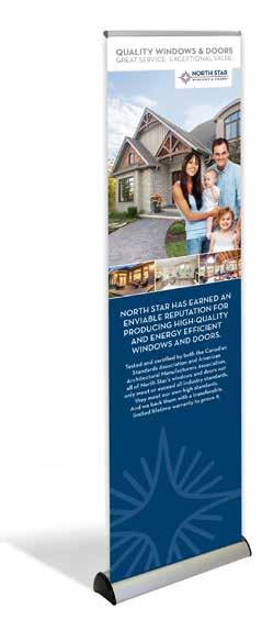 Pop-Up Banners $180 EACH BANNER North Star s Pop-Up Banners offer strong visual