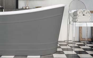shown above and on opposite page LANNISTER 1676 X 900mm FREESTANDING ACRYLIC BATH -