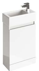- including ceramic basin - soft close door - supplied rigid - available in gloss white