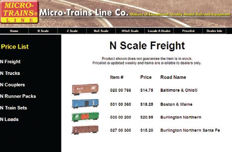 Our freight car and locomotive listings will include pictures and will also be updated on the first day of every week!