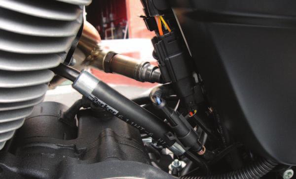 The sensor can be removed completely from the motorcycle if desired. If using the Auto-tune kit remove the stock sensor and install the Auto-tune s wideband O2 sensor into the exhaust. FIG.