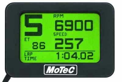MDD (Mini Digital Display) Specifications: The MoTeC Mini Digital Display allows you to remotely display Dash Logger or ECU data and lap time information from our BR2 Beacon Receiver.