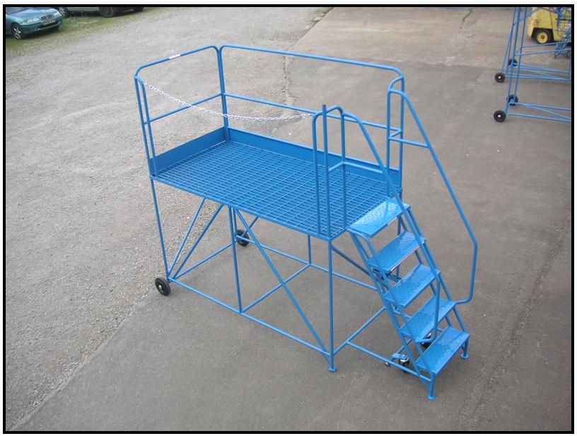 Bespoke Steel Mobile Safety Steps The versatility of these steel Mobile Safety Stairs is endless.