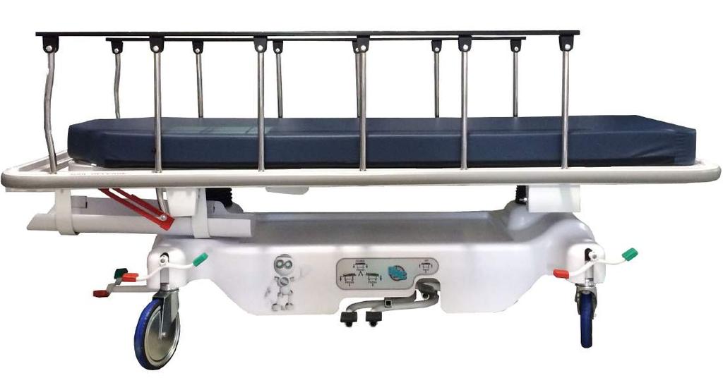 FHC7200 FHC 7200 MobileCare Transport Stretcher Standard Features: Specifications: 5th Wheel Overall dimensions: 83 long x 31 wide 8 Tente total/directional locking casters Patient surface: 75 long x