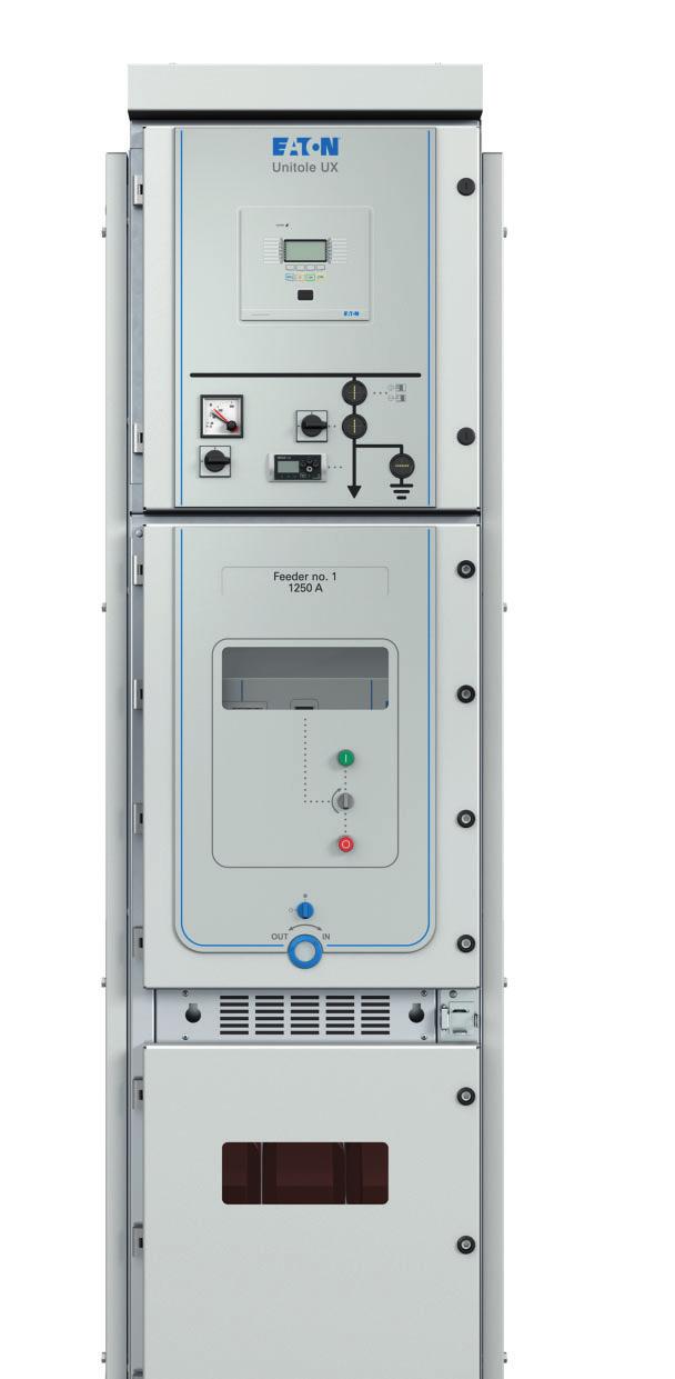 Control and protection 1 Low voltage control and protection compartment 7 Electrical operation with circuit breaker status indicator 1 2 3 4 5 9 10 6 7 8 Clear to view panel with all controls and