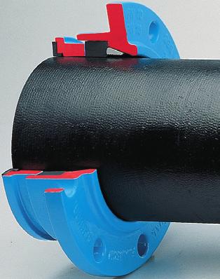 The long draw of the fitting and the double chambered gasket result in the pressure being spread well back from the pipe end The resilience of the connection prevents tension in the pipe and