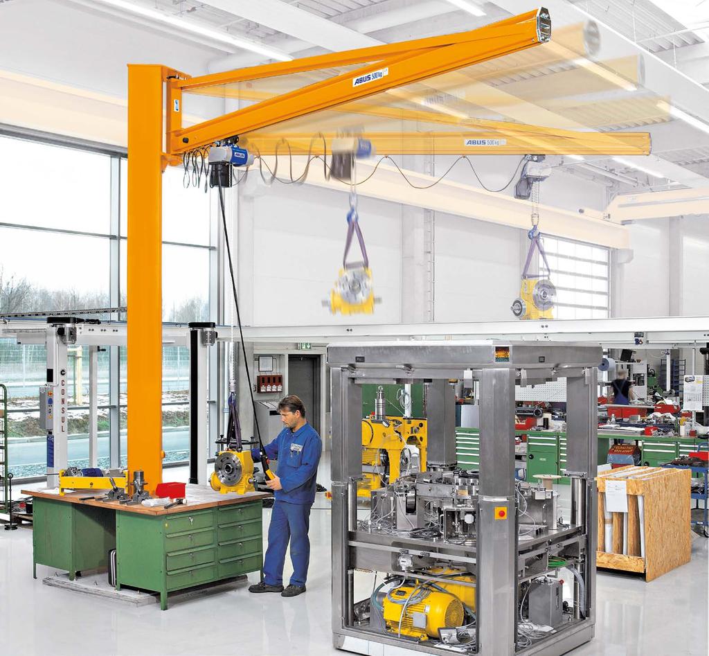 ABUS Pillar Jib Cranes Effortlessness put in motion Performing work in teams unites the potentials of individuals form a strong company.