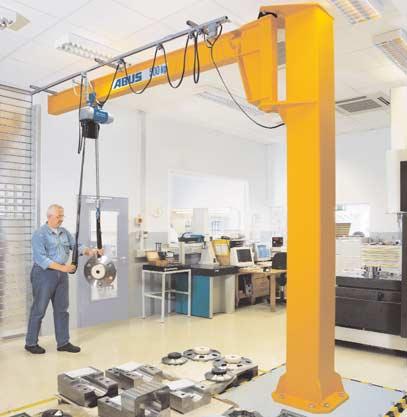 Pillar jib crane LSX with electric chain hoist ABUCompact GM2 Jib length: Overall height: 500 kg 3.2 m 3.