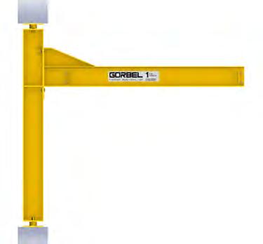 floor supported, top stabilized, and is capable of rotation via a top and bottom bearing assembly. Three key requirements must be met before deciding on a Mast Type Jib Crane: 1.