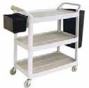 Large 3 tier Utility Service Cart Strong aluminium uprights and moulded shelves Large shelves designed to hold equipment and