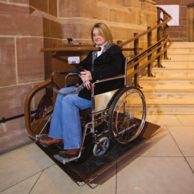 operate the stairlift whilst on the platform Fully automatic, with electrically controlled folding platform and barrier arms Safe access to and from the lift platform with ramps that rise (as barrier