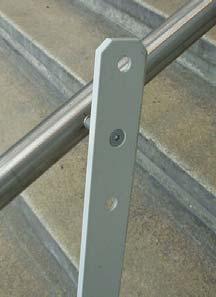 Installation of the rails The rails can be fixed directly to the wall or on pillars that are fixed to the staircase.