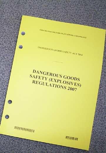 DGS (Explosives) Regulations 2007 Some of the fundamental requirements of explosive regulations: Need authority when in possession of explosives (unless exemption applies) Authority is in the form of