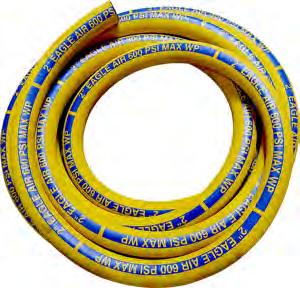 Yellow Air Hose (BULL HOSE) Eagle Air Wire Reinforced Hose Heavy duty air hose for use in mines, construction and industrial applications where maximum service is required.