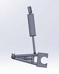 Figure 12 Side view of the rear suspension With this updated rear link design, FEA was done to show that it will pass all the required forces.