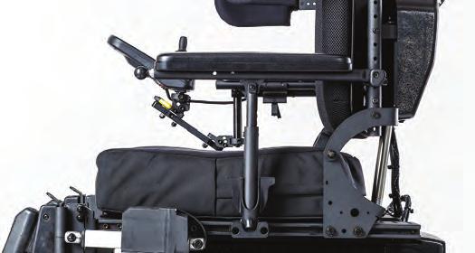 Height-Adjustment a - Release the upper securing lever (G). b - Set at desired height. c - Return securing lever to locked position. d - Move armrest up or down to allow armrest to snap into place.