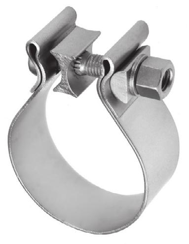 TorcTite PRE-FORMED EXHAUST CLAMPS BUTT JOINT AccuSeal EXHAUST CLAMPS Innovative original reaction block design Patented product hardware for ease of assembly & service OEM industry standard & full