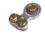 terminal styles; constructed of lead or brass Accept 6 through 2/0 gauge cable sizes Zinc-plated steel hardware included DESCRIPTION