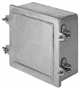 WYW Type Hinged Cover Boxes W Series: Watertight, Raintight, Dust Tight Cast Iron or Aluminum Box for Surface Mounting.