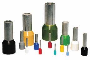 The wide range of products embraces wire end ferrules with or without plastic collars and twin
