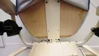 To test run the stairlift (unladen): Make sure the area covered by the movement of the stairlift is free of obstructions. Fold down the footrest and swivel the seat into correct travel position.