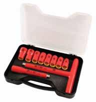 315 92 Set includes the following: 6, 7, 8, 9, 10, 11, 12, 13, 14, 17, 19mm Sockets lbs. 12856 3/8 x 125mm Extension Bar 9.
