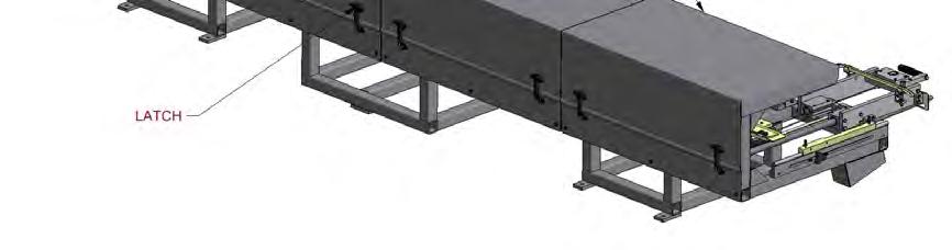 The Tapered Panel Machine has a base rail assembly and the SSR, SSH, and SSQ tooling mounting