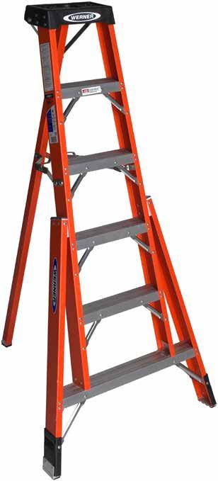 section FTP06 Replaceable riveted, slip-resistant foot pad PLUMBING FTPSERIES TRIPOD STEPLADDER Size Width Spread