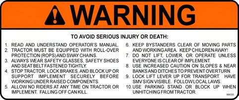 SAFETY WARNING!