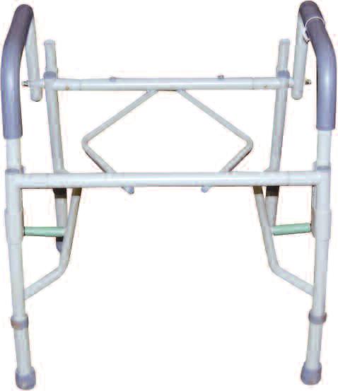 11125PSKD-1 Easy to assemble frame. Padded open front vinyl toilet seat.  Ideal for those with limited dexterity.