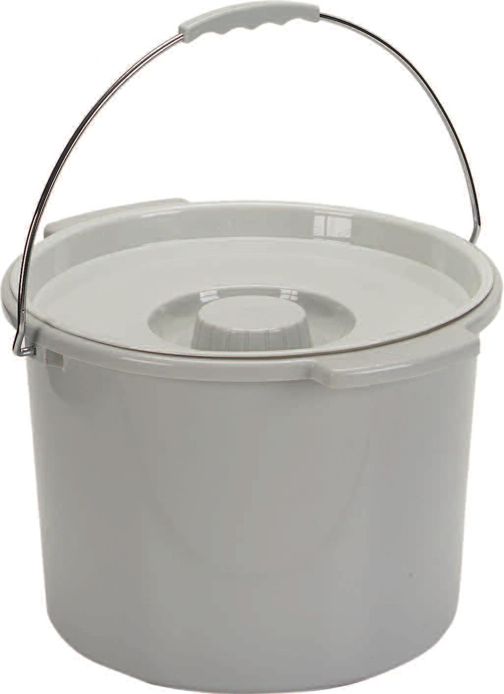 122 Commode Bucket with Metal Handle and Cover 12 Quart 11108 12/cs