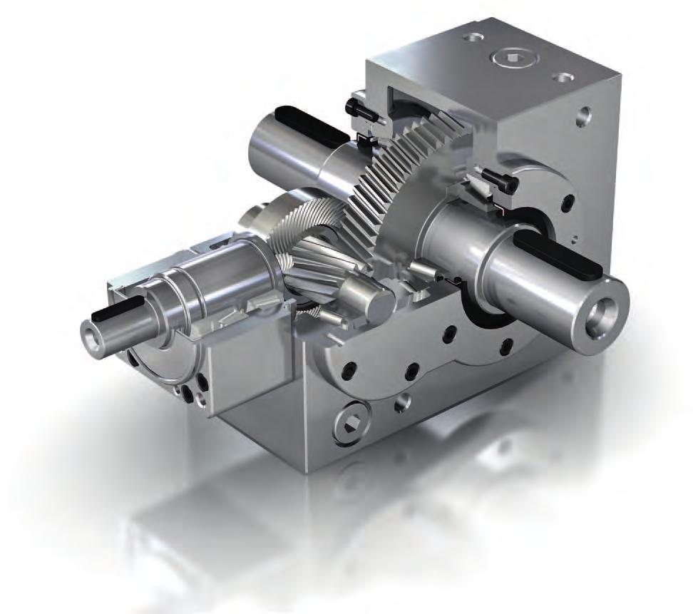 Highlights The KS TwinGear Bevel Helical Gearbox is a high performance and precision gearbox.