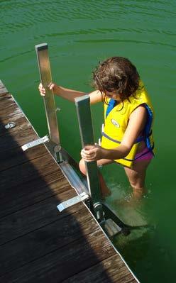 DOCKER #6703 The Docker ladder allows for easy access onto a dock after a long swim.