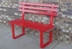Have your bench powder coated to support your favorite team or to match the exterior of your home or business. Can be secured to asphalt, concrete, and wood surfaces.