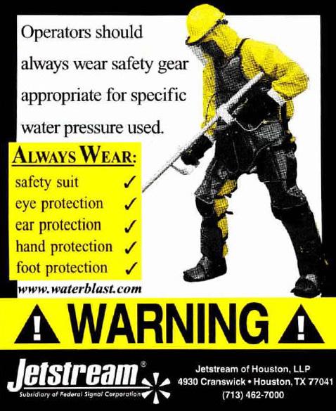 Safety Warning Decal Set (Unit and Fluid End)  71147 Jetstream