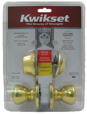 Kwikset Combo & Project Tylo continued... boxpack KW1604020 200T 15 Passage 30 $23.00 KW1604030 300T 15 Privacy 30 $26.00 KW1604041 400T 15 SMT KA3 Entry (SmartKey) 30 $37.