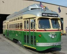 there were many variations, the PCC car was basically an all-steel, non-articulated car, approximately 50 feet in length, with two powered trucks and high floors. Figure 22.